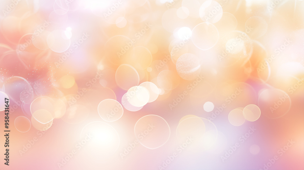 Soft Pastel Bokeh Light with Pink and Golden Glow Abstract Effect Soft Pastel Bokeh Light with Pink and Golden Glow Abstract Effect
