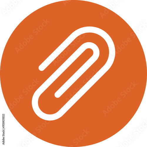 Attach File glyph circle icon