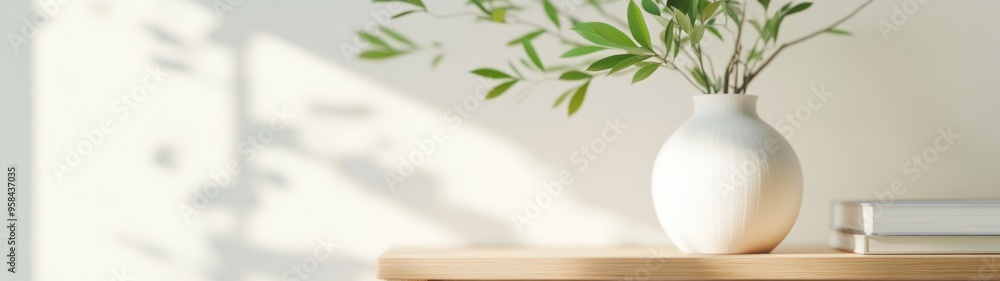 Minimalist Japanese Workspace, serene environment with natural materials, rice paper lamp casting soft light, wooden bookshelf for organization, emphasizing simplicity and tranquility Minimalist Japanese Workspace, serene environment with natural materials, rice paper lamp casting soft light, wooden bookshelf for organization, emphasizing simplicity and tranquility