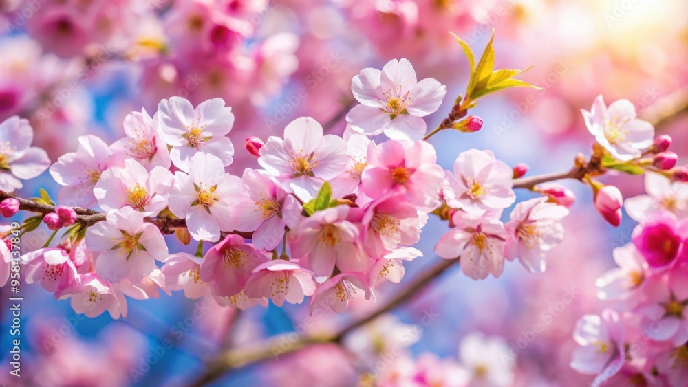 Beautiful cherry blossoms blooming in the spring , pink, flowers, petals, sakura, nature, blooming, season, trees, petals Beautiful cherry blossoms blooming in the spring , pink, flowers, petals, sakura, nature, blooming, season, trees, petals