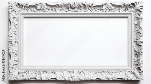 Picture frame with white background