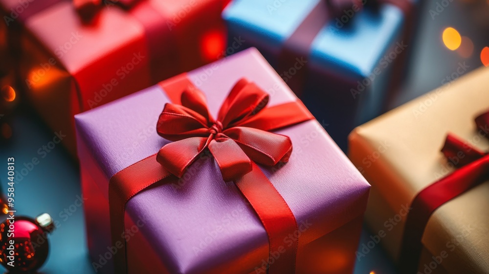 Christmas gift box modern gift wrapping Christmas gift box modern gift wrapping