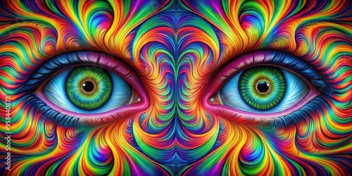 Hypnotic eyes with swirling psychedelic colors for a trippy experience, hypnotic, eyes, psychedelic