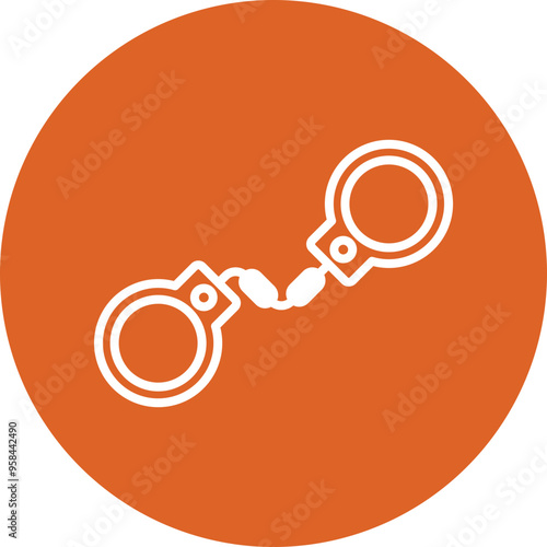 Immigration Detention line circle icon