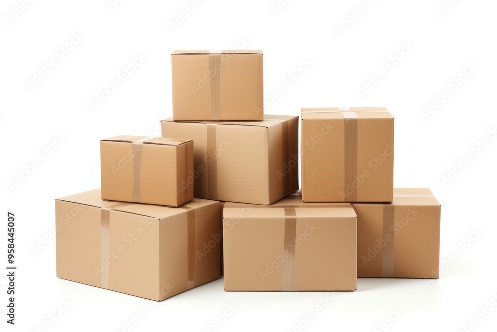 Cardboard box carton white background. Cardboard box carton white background.