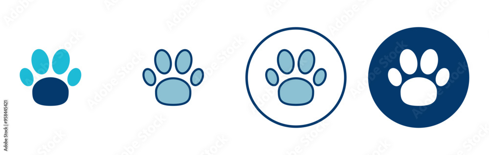 Paw icon vector isolated on white background. Paw Print icon Paw icon vector isolated on white background. Paw Print icon