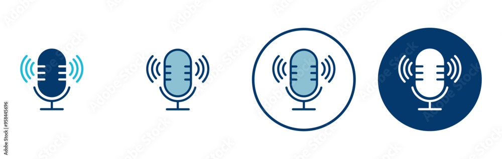 Microphone Icon vector isolated on white background. Mic sign. Karaoke microphone icon. Broadcast mic sign Microphone Icon vector isolated on white background. Mic sign. Karaoke microphone icon. Broadcast mic sign