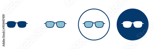 Glasses icon vector isolated on white background. Stylish Eyeglasses. Glasses vector. Optical concept