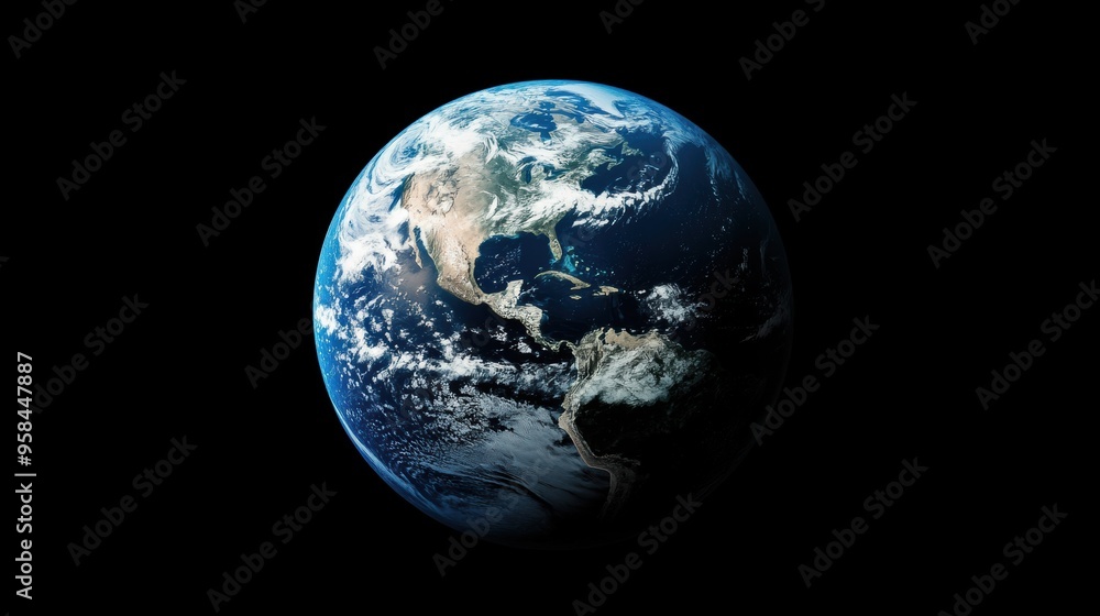 Breathtaking View of the Vibrant Blue Planet from Space Breathtaking View of the Vibrant Blue Planet from Space