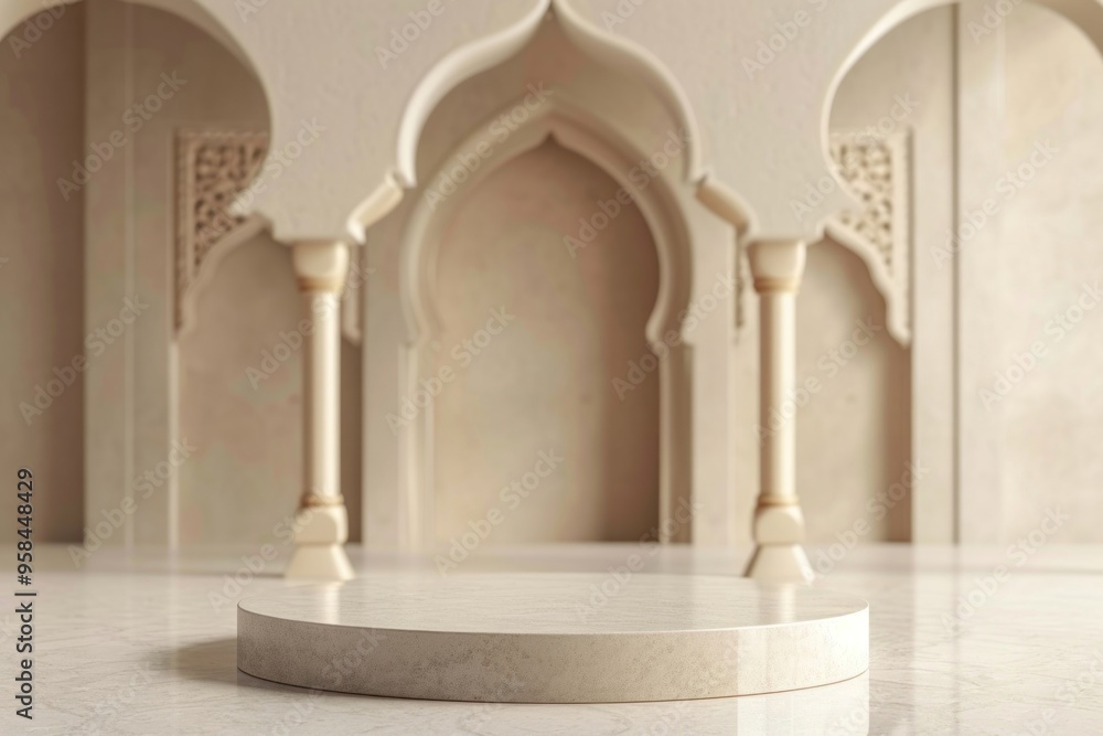 Fototapeta premium Product podium backdrop architecture building spirituality.