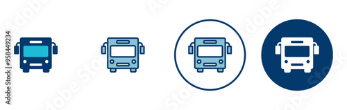 Bus Icon vector isolated on white background. Black bus vector icon