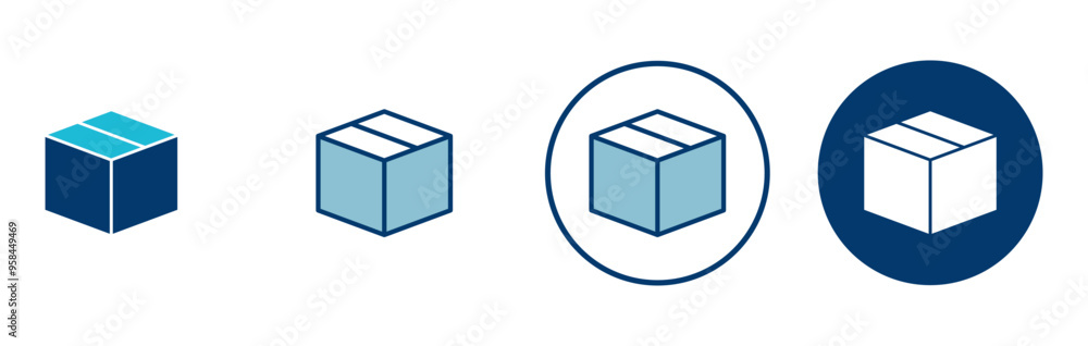 Box icon vector isolated on white background. Cardboard box, packaging open. Box vector icon Box icon vector isolated on white background. Cardboard box, packaging open. Box vector icon