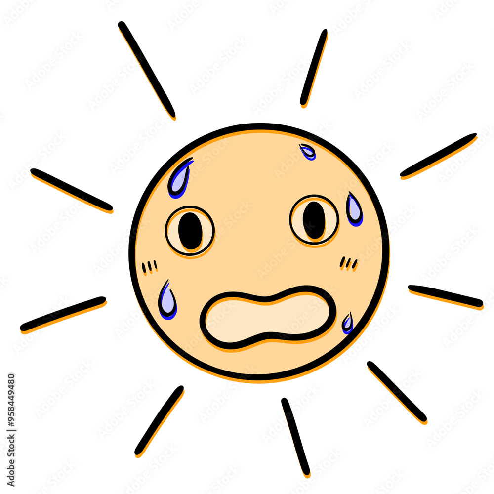 Cute sun cartoon