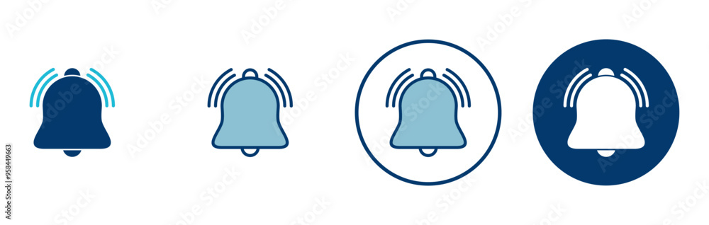 Bell Icon vector isolated on white background. Notification symbol. Bell vector icon