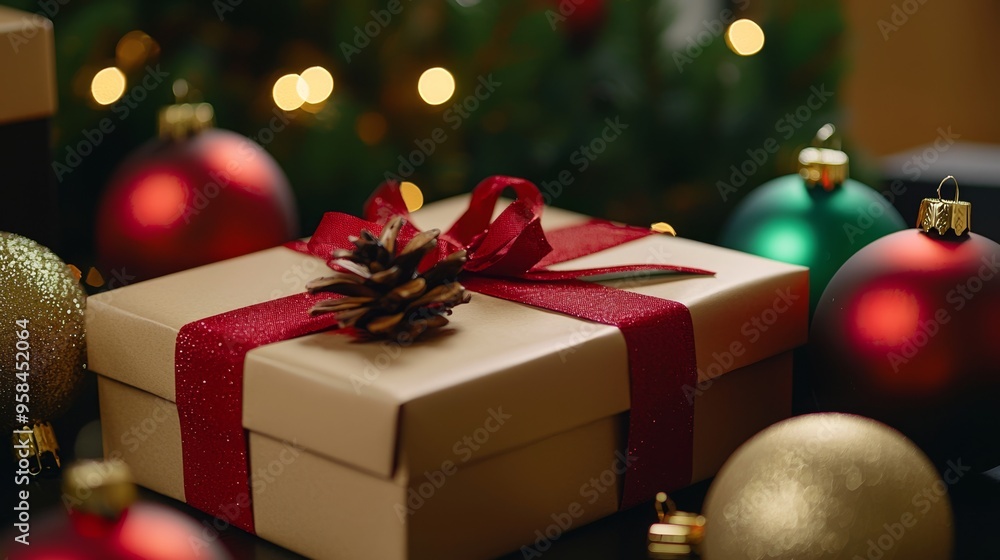 Christmas gift box modern gift wrapping Christmas gift box modern gift wrapping