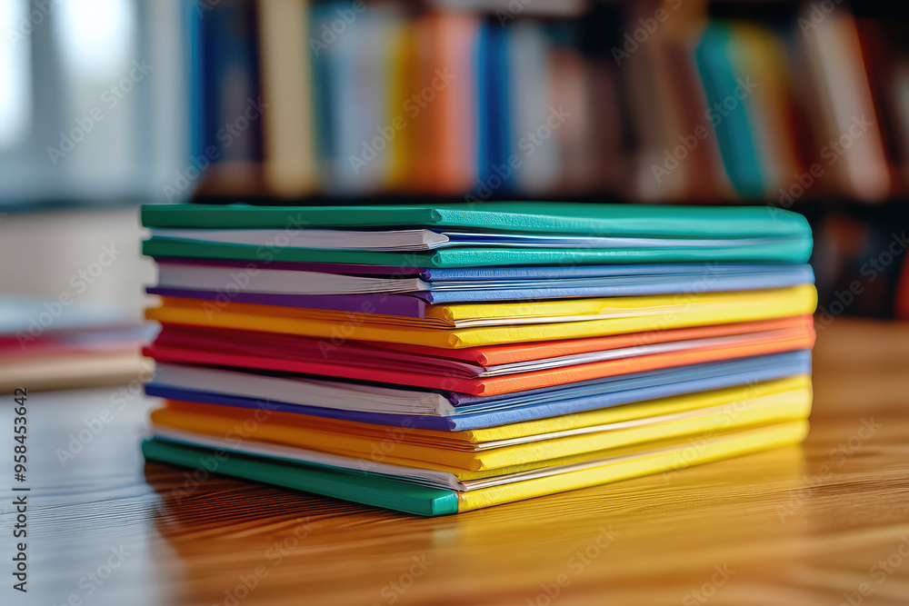 A Rainbow of Knowledge: Stacked Colorful Notebooks Ready for Learning A Rainbow of Knowledge: Stacked Colorful Notebooks Ready for Learning