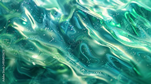 abstract green liquid background