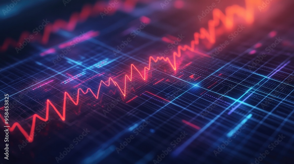 A close-up of a heart monitor printout with a steady heartbeat pattern A close-up of a heart monitor printout with a steady heartbeat pattern