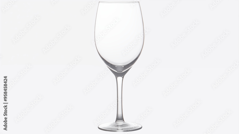 Wine Glass Without Liquid On White Background Wine Glass Without Liquid On White Background