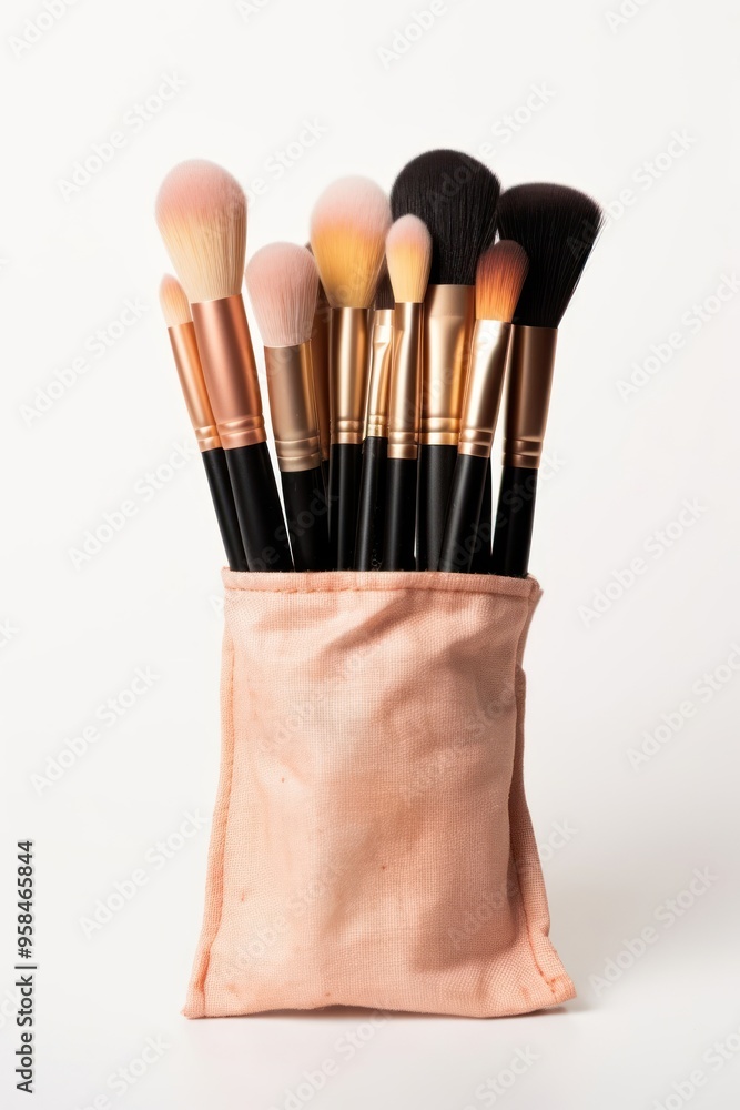 Brush cosmetics tool white background. Brush cosmetics tool white background.