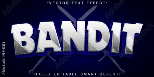 Bandit  Vector Fully Editable Smart Object Text Effect