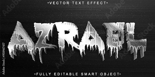 Azreal Hell Angel Vector Fully Editable Smart Object Text Effect