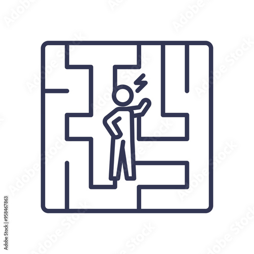 A person stands in a maze, symbolizing frustration and confusion in finding a way out.