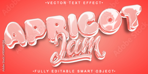 Apricot Jam Cartoon Vector Fully Editable Smart Object Text Effect
