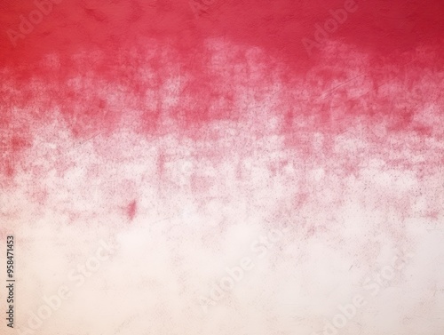 Red and white gradient noisy grain background texture painted surface wall blank empty pattern with copy space for product design or text 