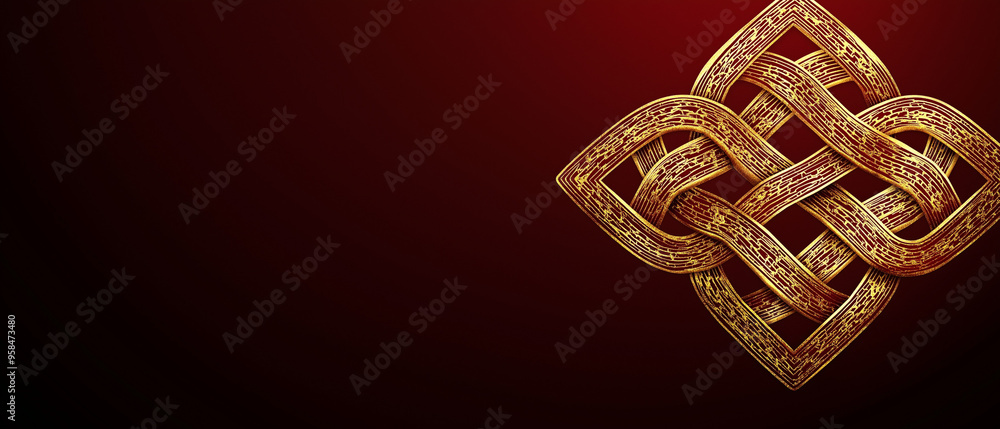 vector illustration, chinese new year banner, chinese know on a deep red background, ample space for text, Chinese New Year vector illustration, chinese new year banner, chinese know on a deep red background, ample space for text, Chinese New Year