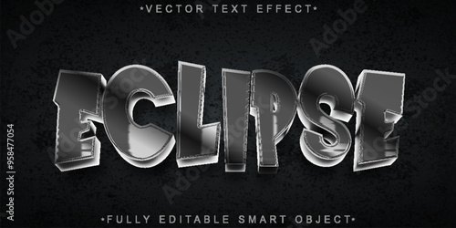 Eclipse Vector Fully Editable Smart Object Text Effect