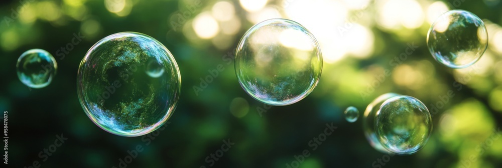 Captivating Floating Soap Bubbles Against a Green Background Stunning Macro Photography Captivating Floating Soap Bubbles Against a Green Background Stunning Macro Photography