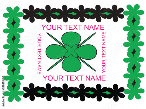 four clover, text logo