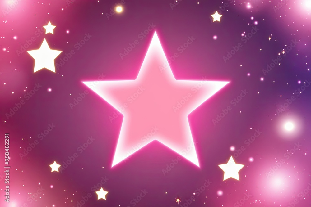 Enchanting Pink Star Twinkle Overlay with Stunning Bright Effect Enchanting Pink Star Twinkle Overlay with Stunning Bright Effect
