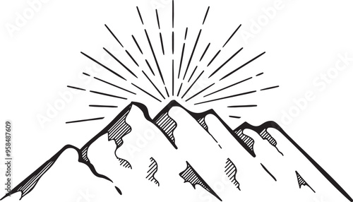 Mountain silhouette vector illustrtation