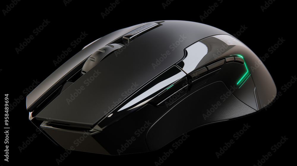 Sleek Black Gaming Mouse With RGB Lighting And Ergonomic Design Sleek Black Gaming Mouse With RGB Lighting And Ergonomic Design