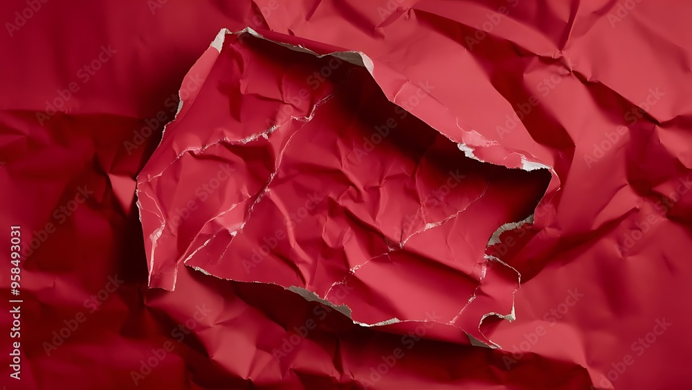 Blank crumpled red paper texture Blank crumpled red paper texture