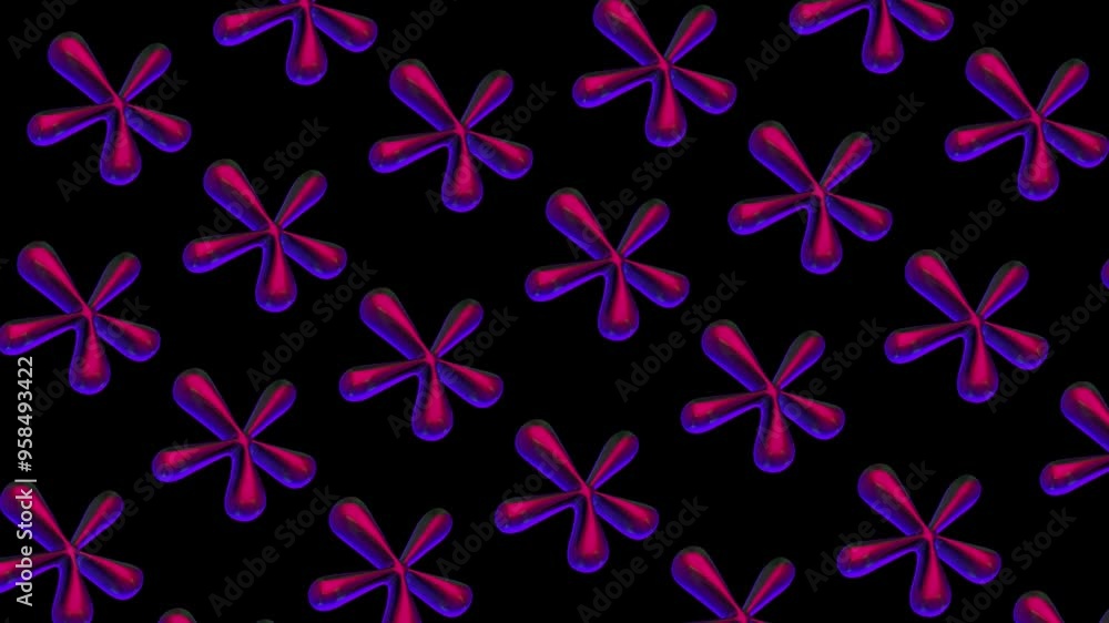 A video of seamless pattern with flowers A video of seamless pattern with flowers