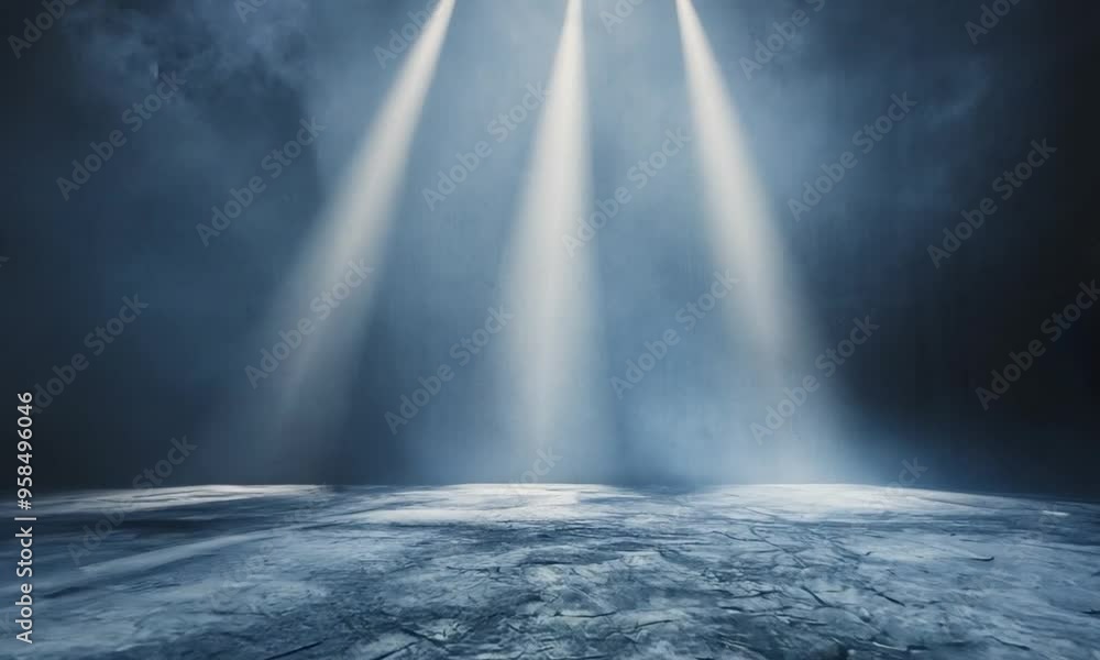 Spotlight on a Cracked Surface with Smoke Spotlight on a Cracked Surface with Smoke