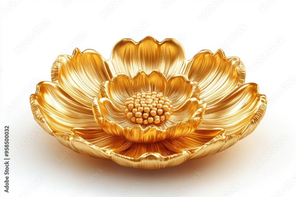Golden Flower Dish. Golden Flower Dish.