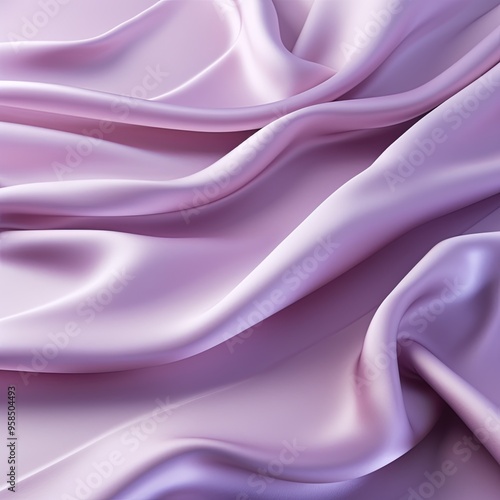 Purple Wavy Creased Silk-Like Fabric Background