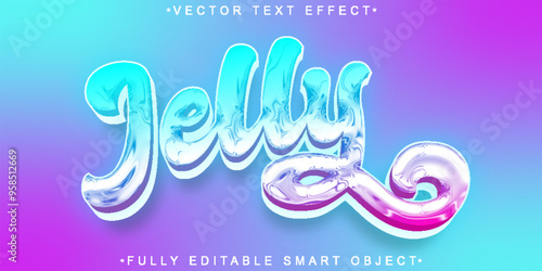 Shiny Colorful Sweet Jelly Vector Fully Editable Smart Object Text Effect