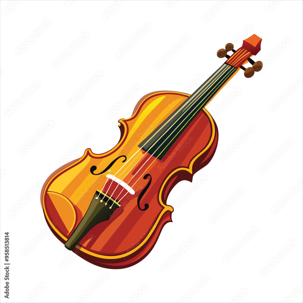 Fototapeta premium Violin Vector Art Illustration