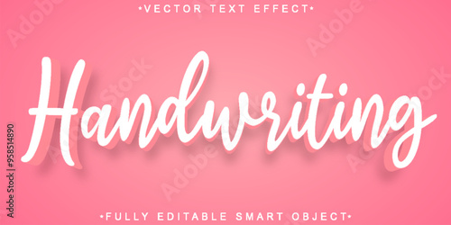 Handwriting Vector Fully Editable Smart Object Text Effect