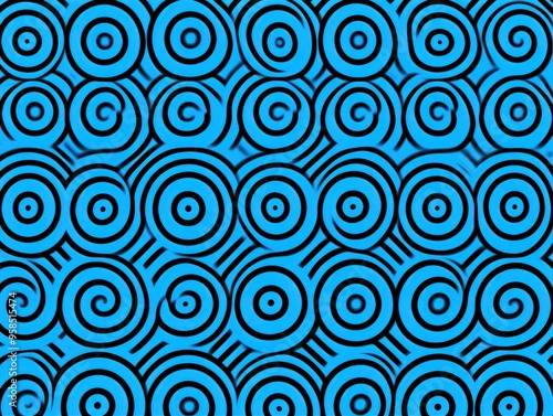 Repeated circle pattern in Cyan 