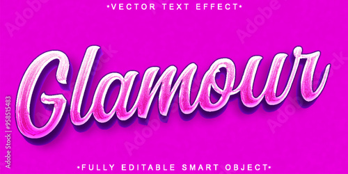 Pink Glamour Vector Fully Editable Smart Object Text Effect