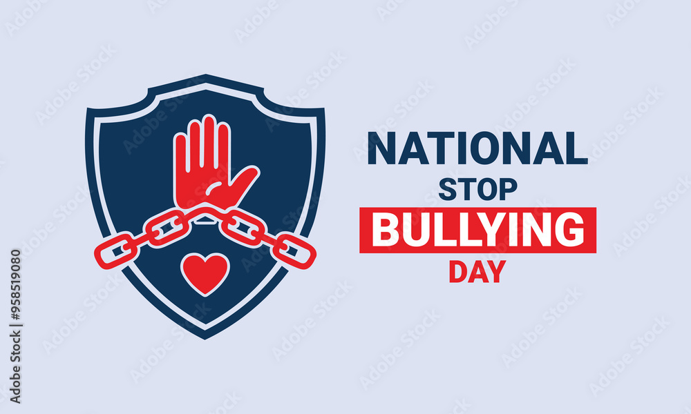 National Stop Bullying Day vector icon. vector poster. National Stop Bullying Day vector icon. vector poster.