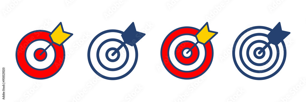 Target icon vector. goal icon vector. target marketing icon vector