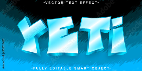 Hairy Yeti Vector Fully Editable Smart Object Text Effect