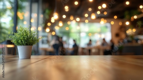 Empty Table in a Cozy Cafe